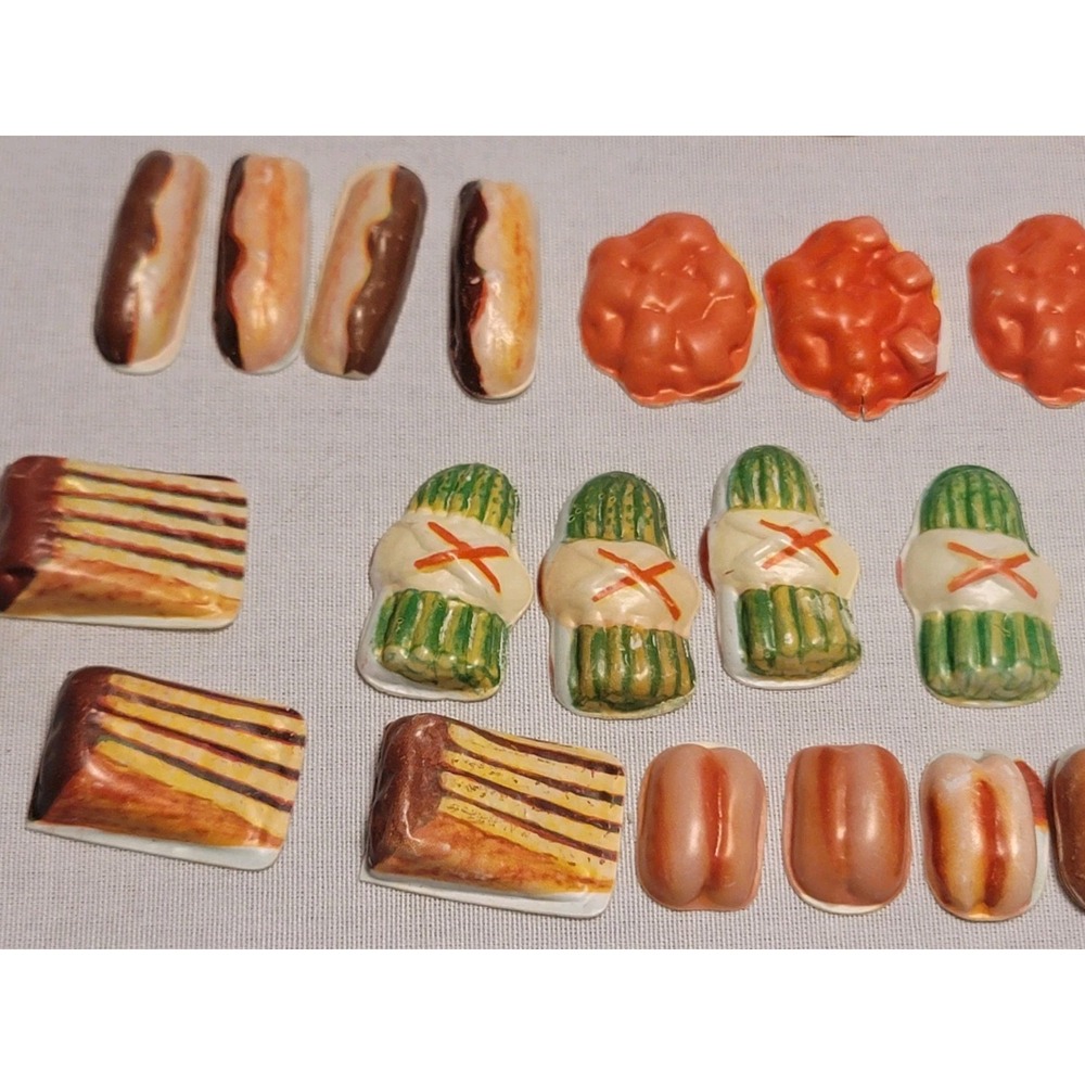 Vintage Celluloid Miniature Play Food Lot Toy Kitchen Cake Eclair 1940s 1950s - Picture 3 of 10